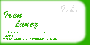 iren luncz business card